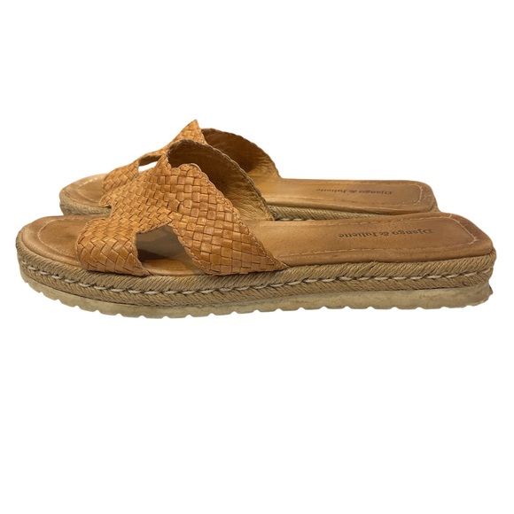 Django & Juliette Sabeen Woven Tan Espadrilles Size 10 - Picture 8 of 10